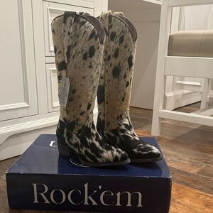 Cowhide Western Boots